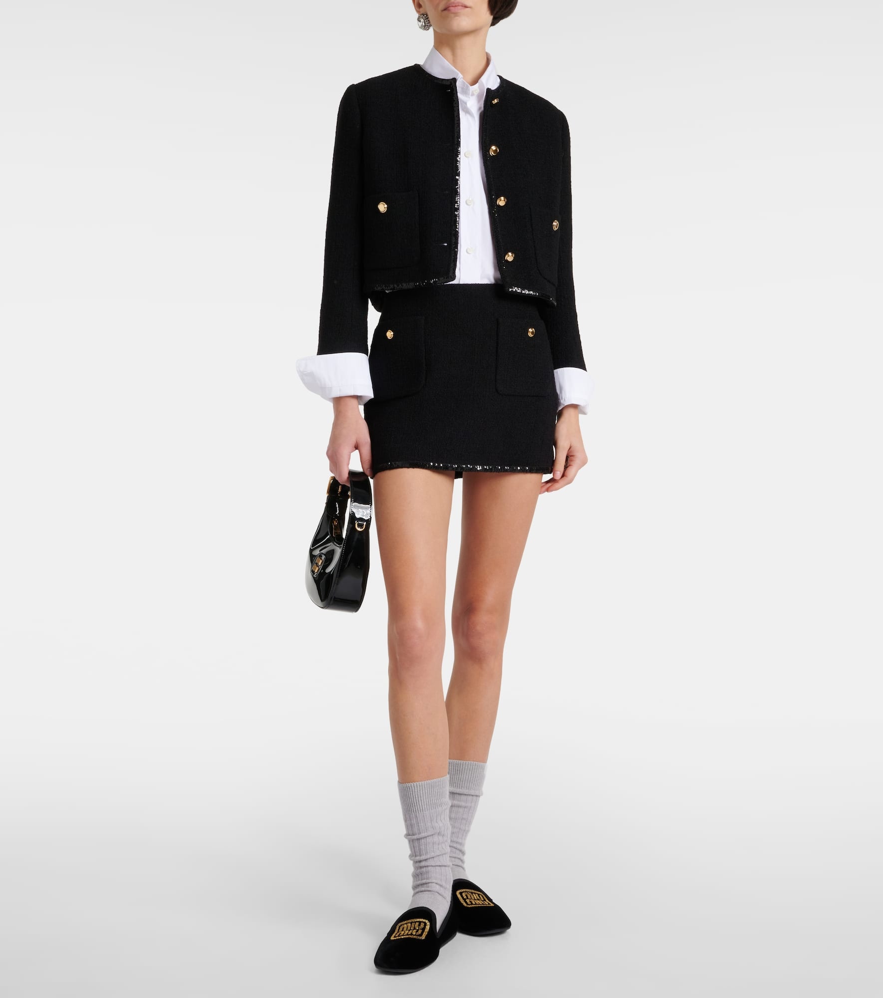 Wool-blend miniskirt - 2