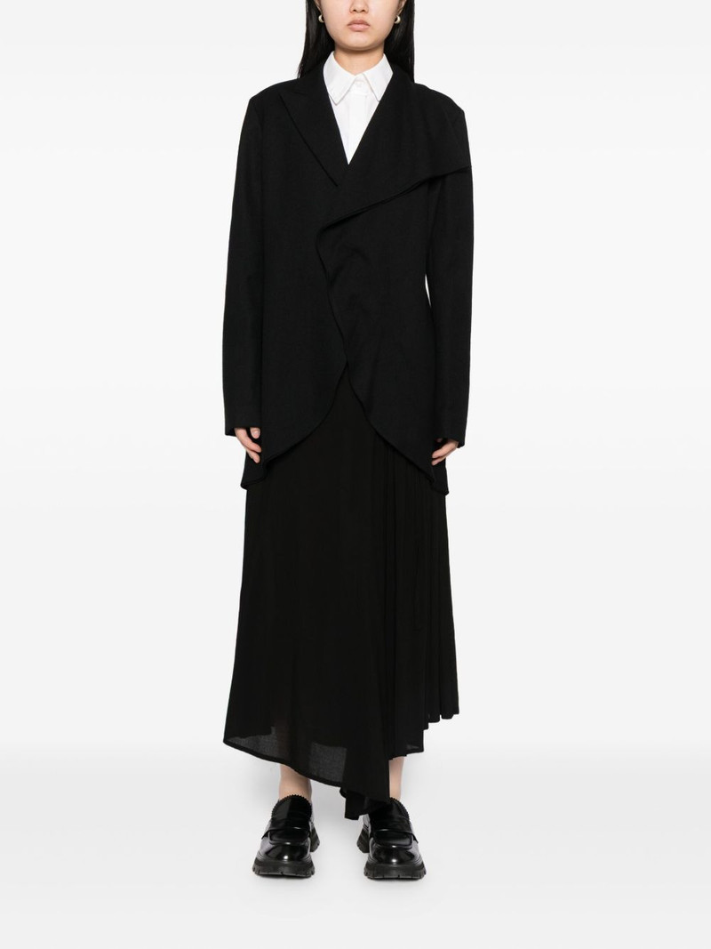 Yohji Yamamoto asymmetric wool jacket outlook