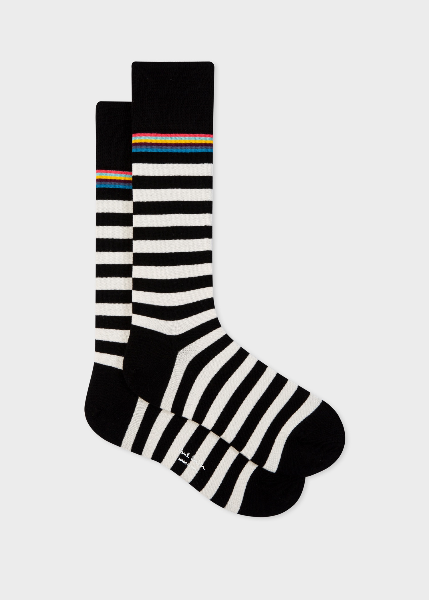 Black Polka Dot & Stripe Socks Two Pack - 4