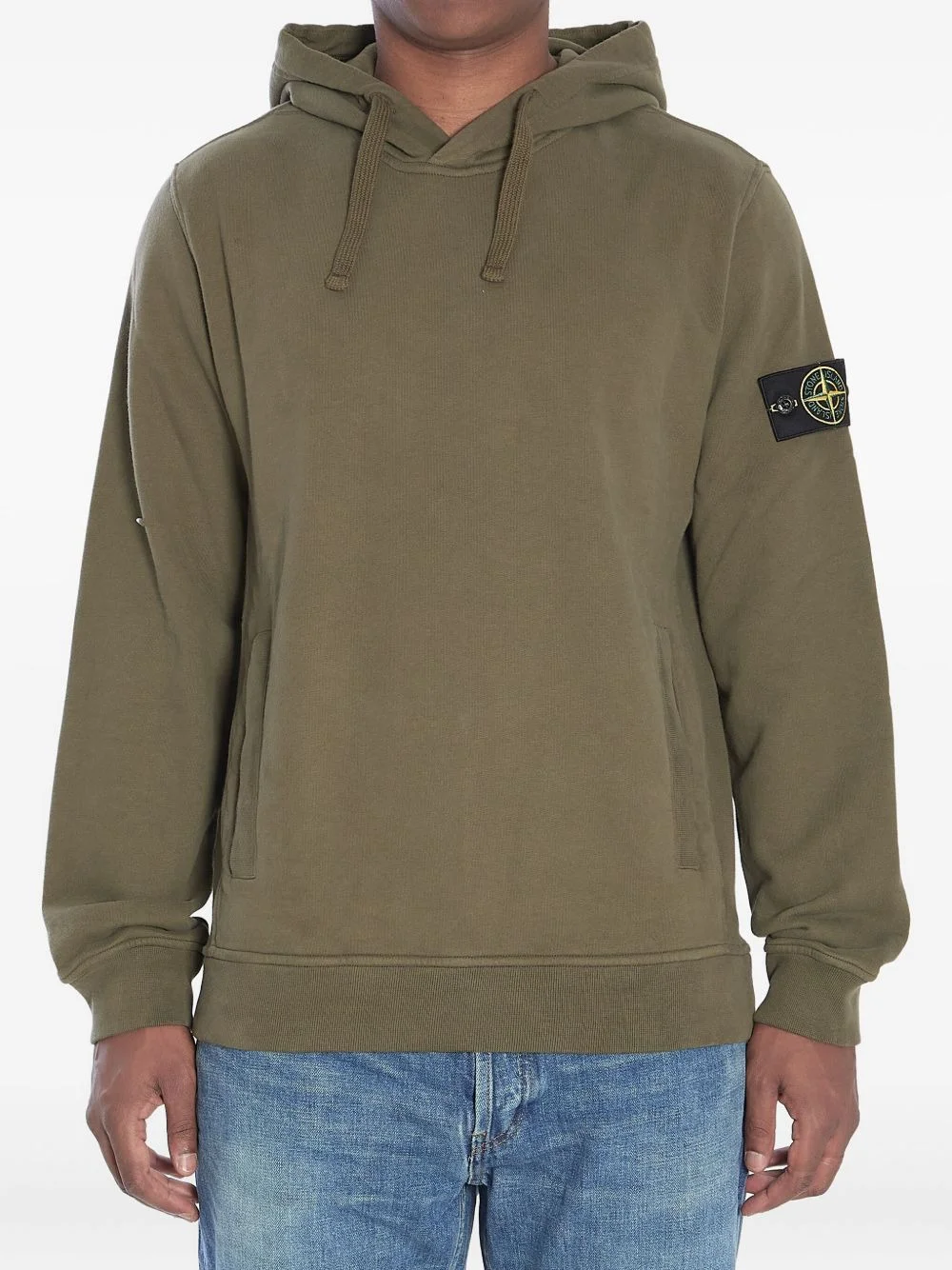 Stone Island Men Logo Cotton Hoodie - 1