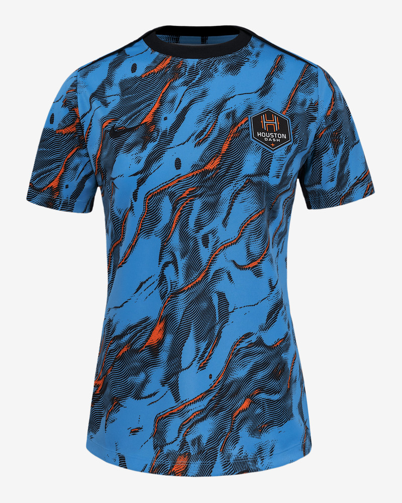 Houston Dash 2025 Women's Nike NWSL Short-Sleeve Pre-Match Top 1