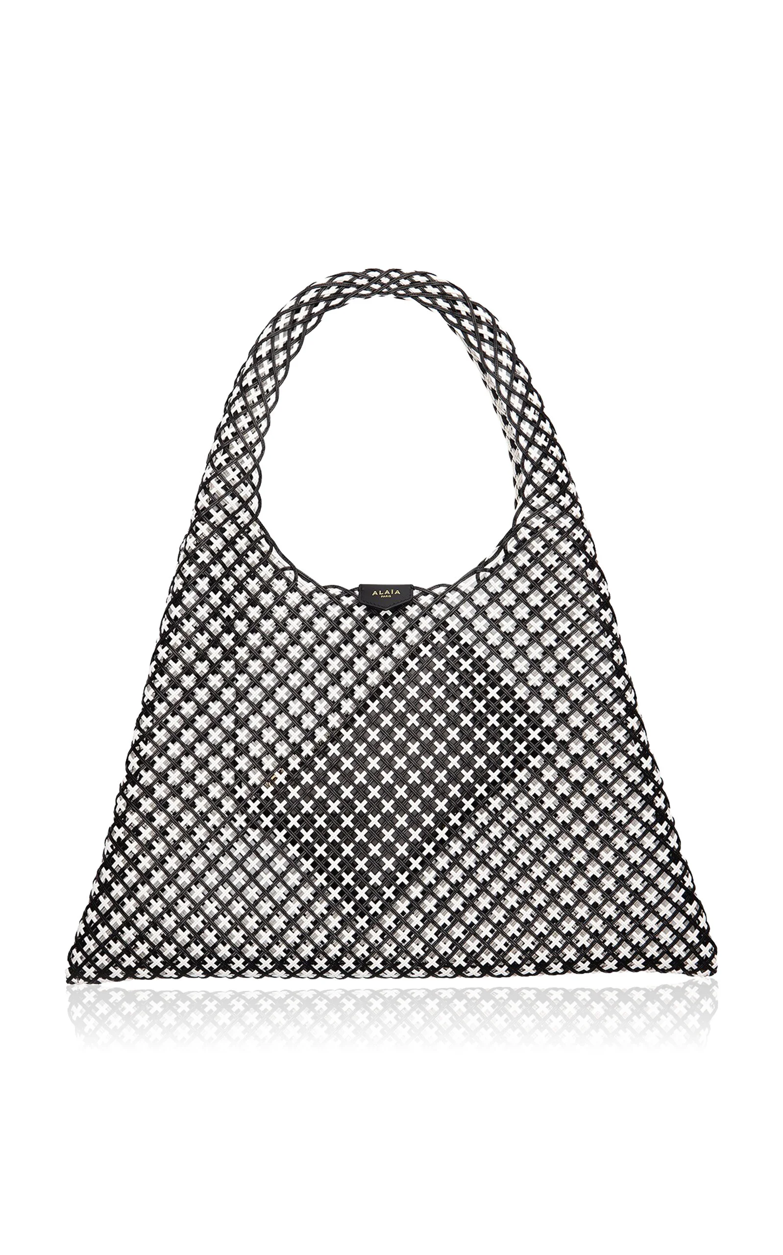 Hobo Leather Tote Bag black/white - 1