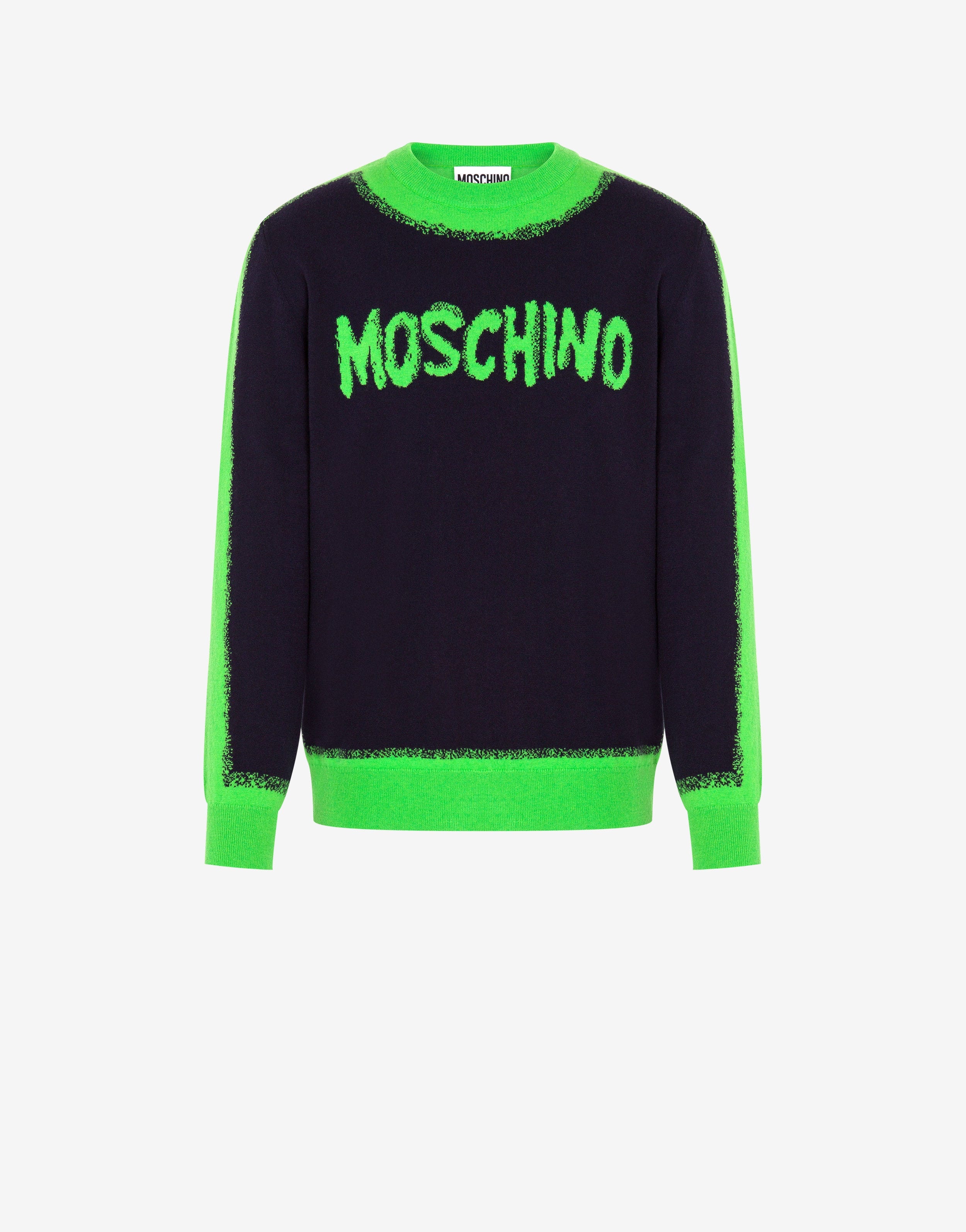 MOSCHINO PAINT WOOL AND CASHMERE PULLOVER - 1