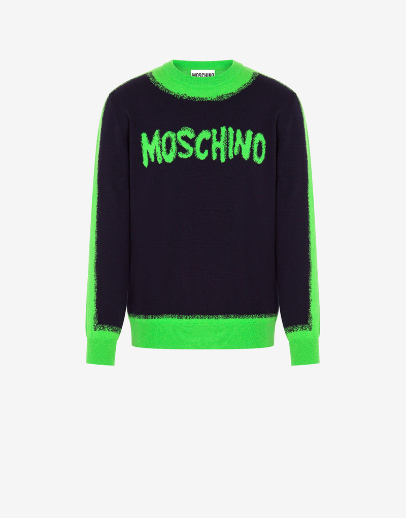 MOSCHINO PAINT WOOL AND CASHMERE PULLOVER 1