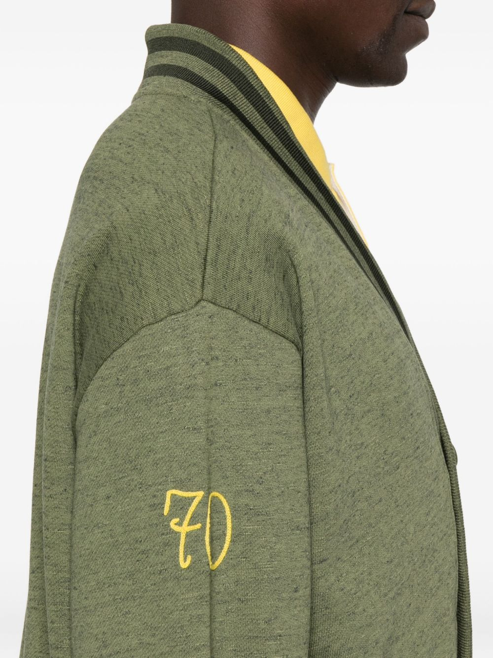 Paris Chainstitch-embroidered V-neck cardigan - 5