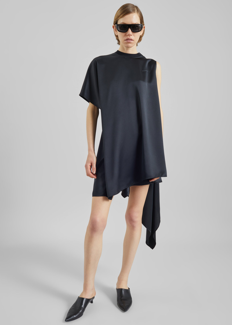 COPERNI Coperni Zero Waste Draped Dress - Black outlook