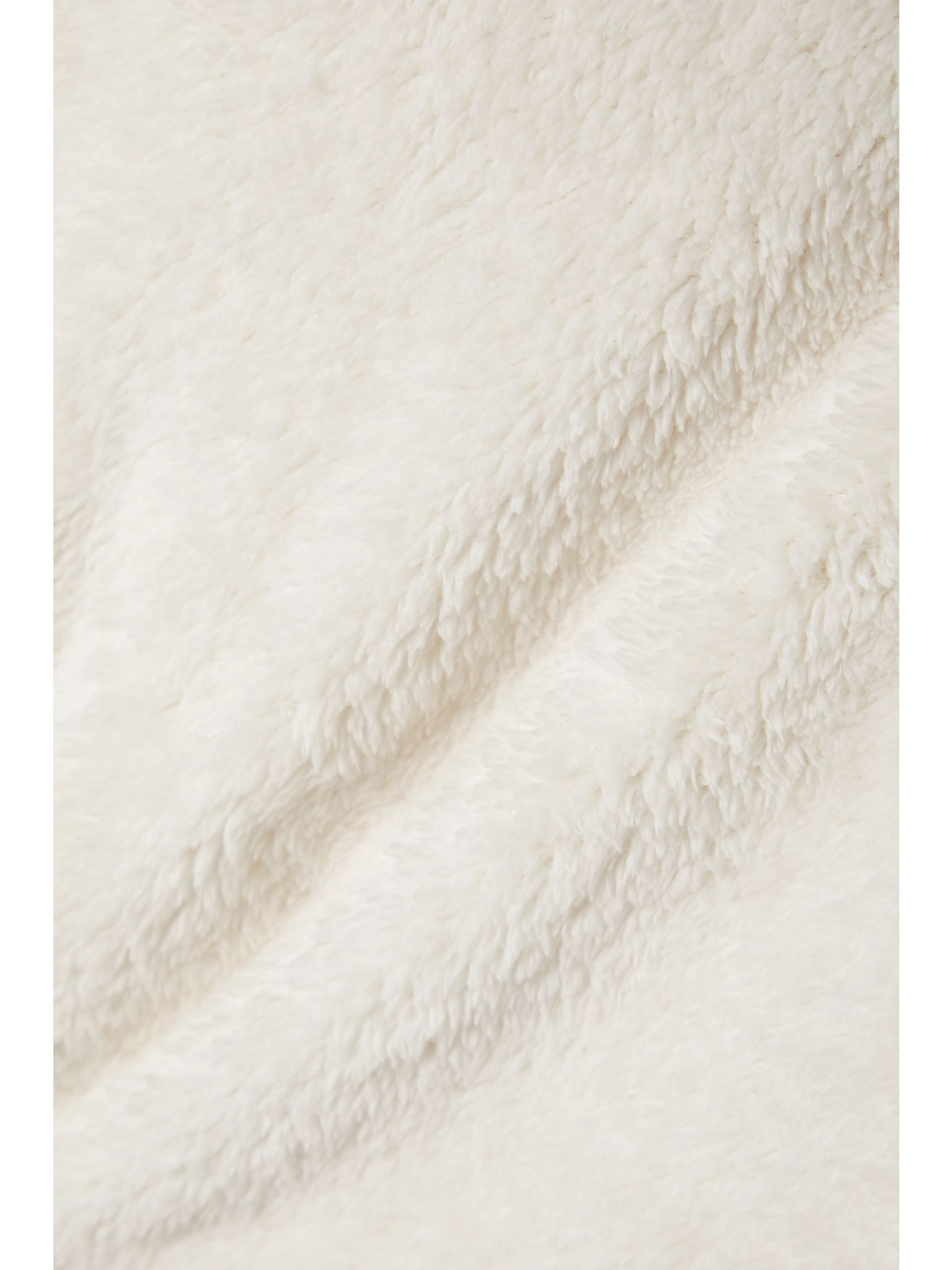 Cropped fleece hoodie White - 4