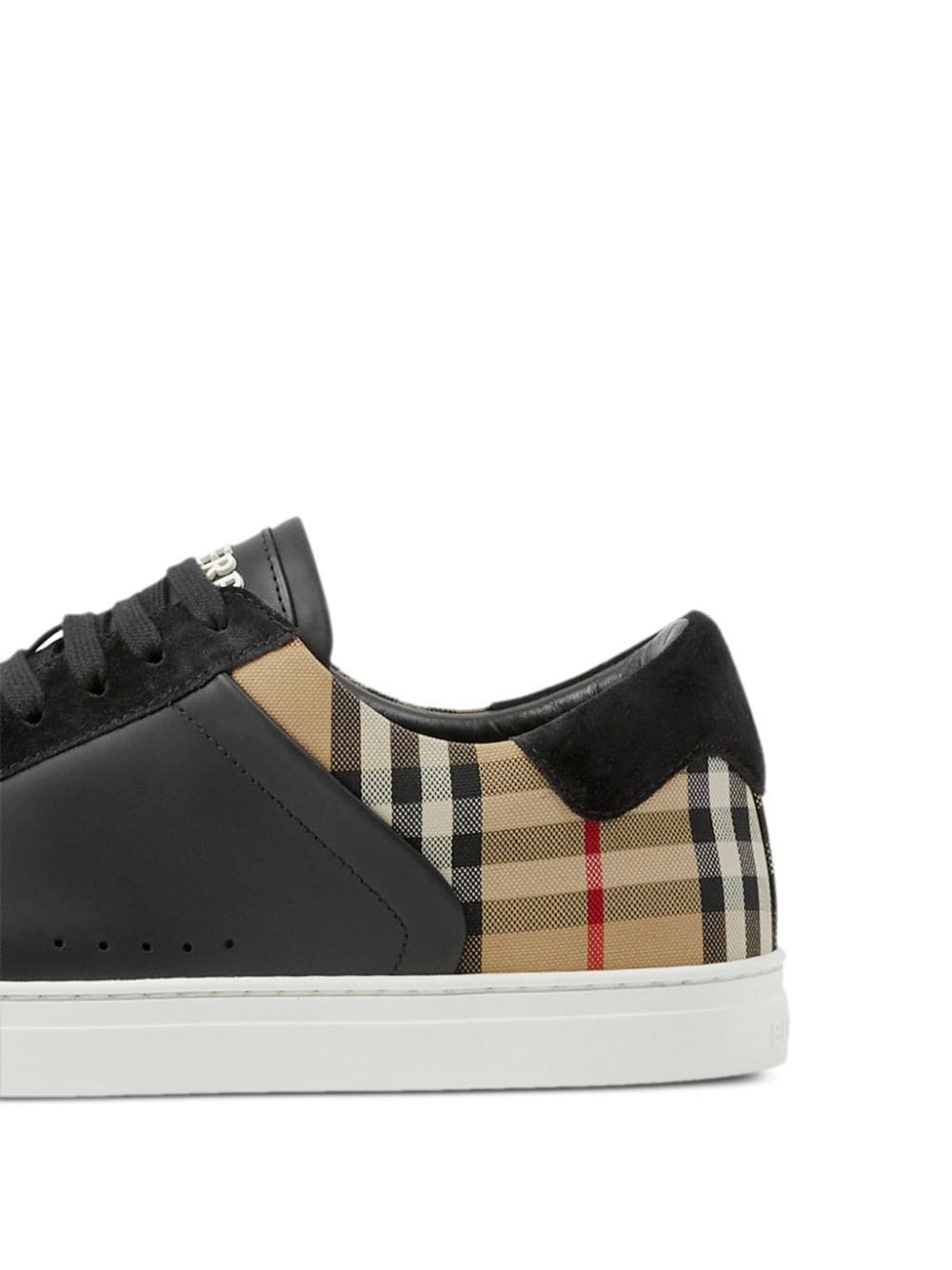Vintage check-print sneakers - 2