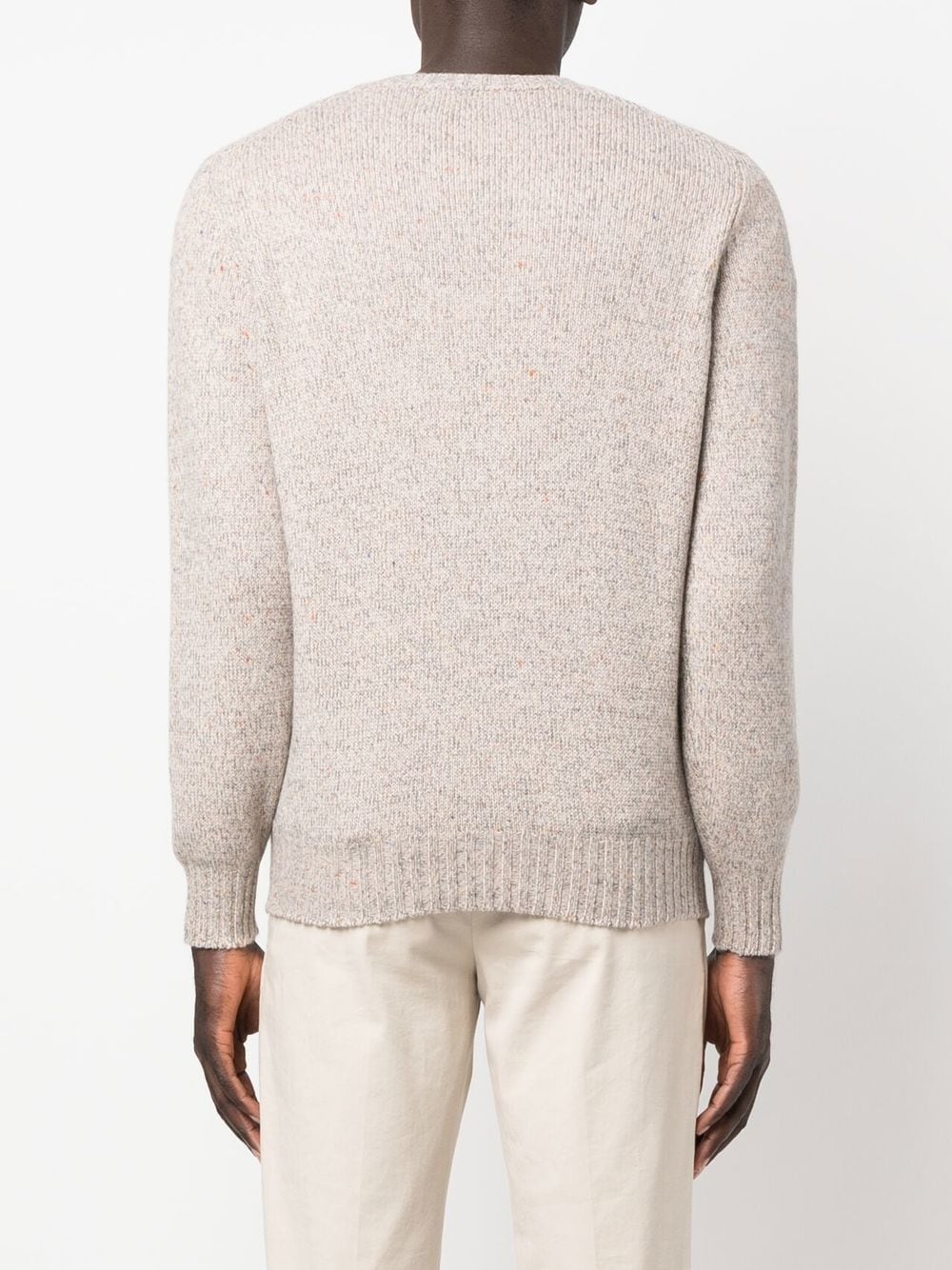 melange-effect cashmere jumper - 4