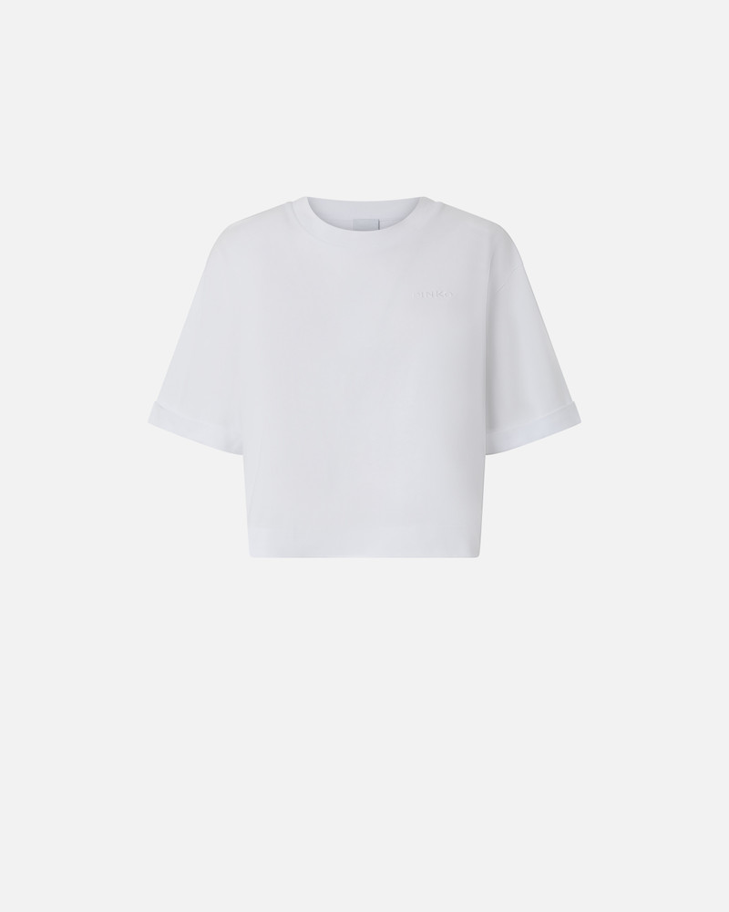 SHORT T-SHIRT WITH EMBROIDERED LOGO - 1