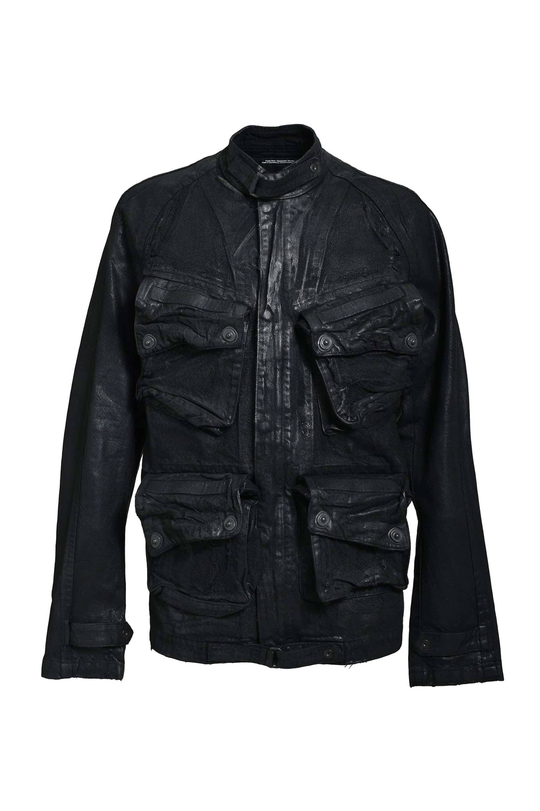 12OZ COATING DENIM BLOUSON / BLK WAX - 1