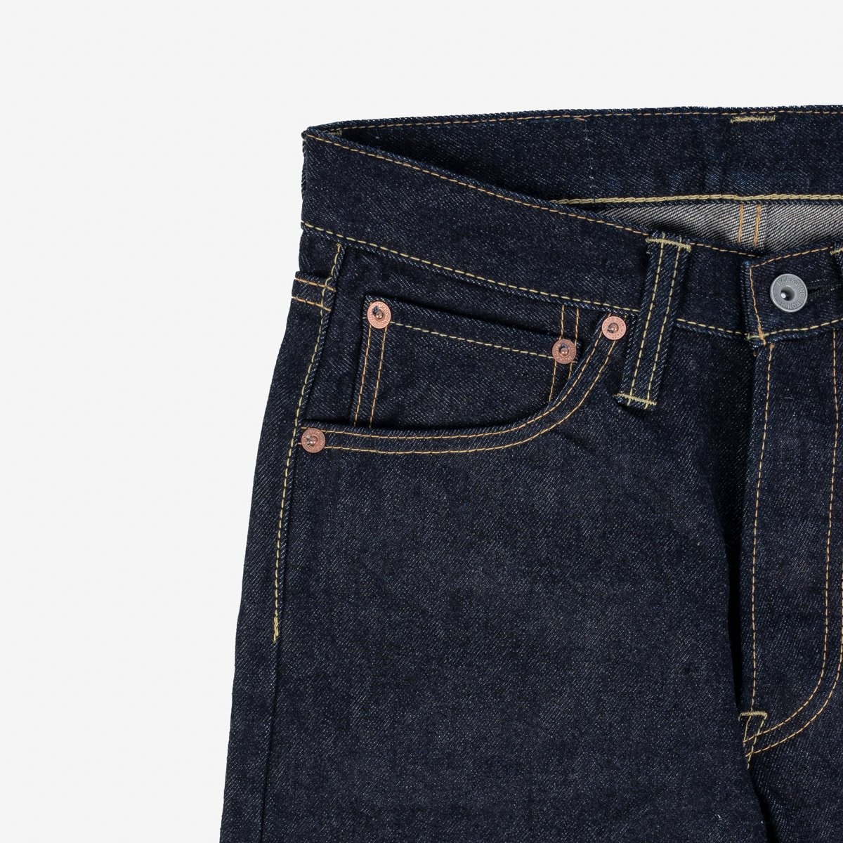 IHxSJF-634 14oz Iron Heart x SJF Selvedge Denim Straight Cut Jeans - Indigo - 12