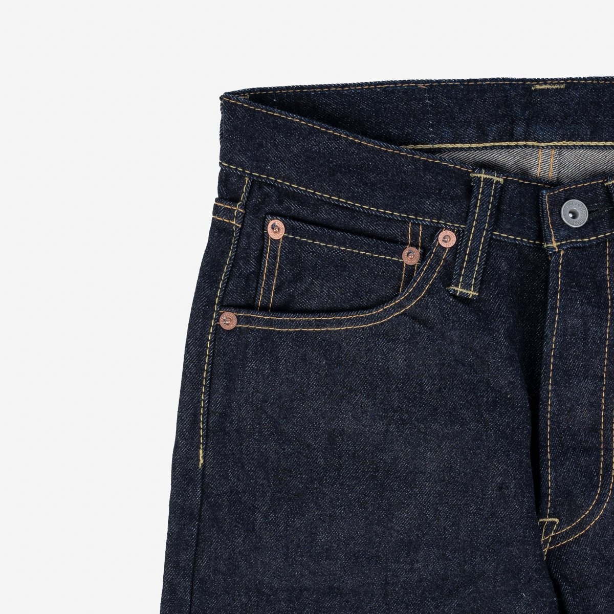 14oz Selvedge Denim Straight Cut Jeans - Indigo/Black