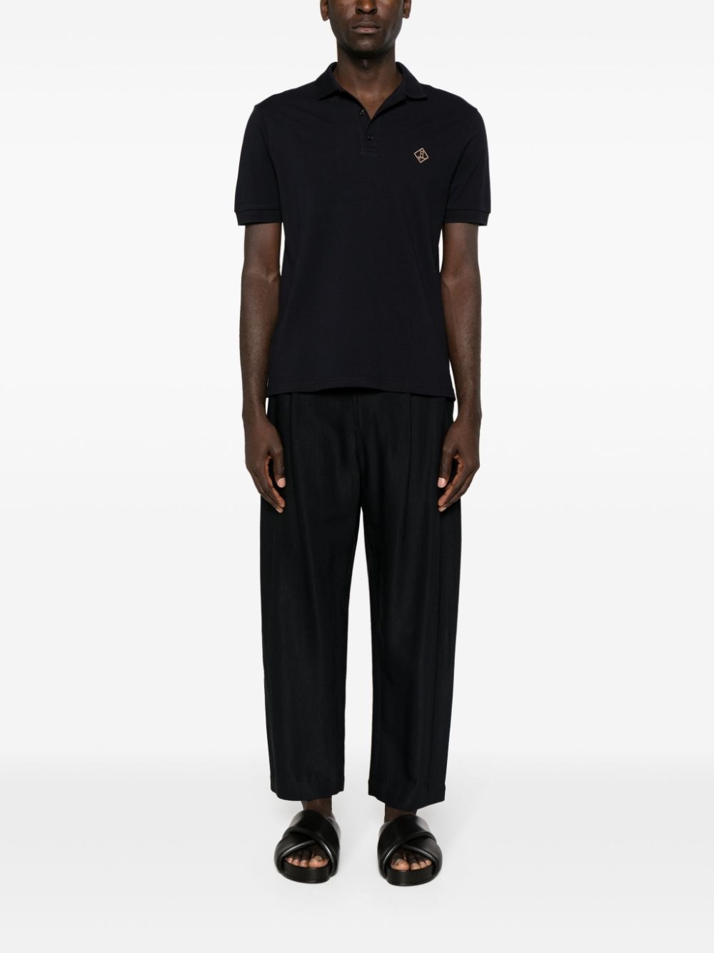 logo-embroidered piquÃ© polo shirt - 2