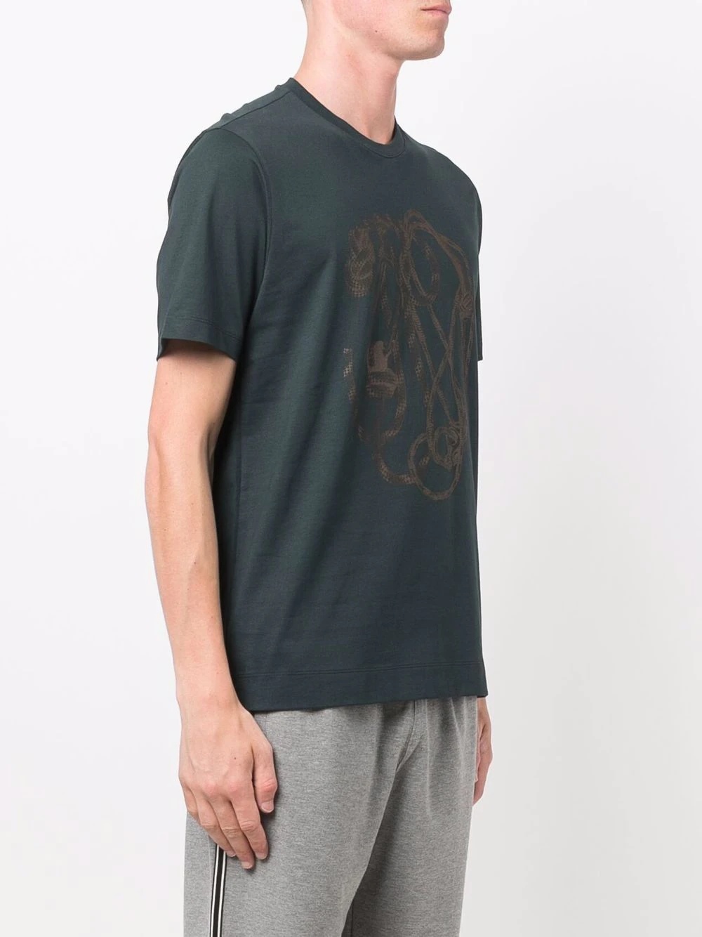 rope-print T-shirt - 3