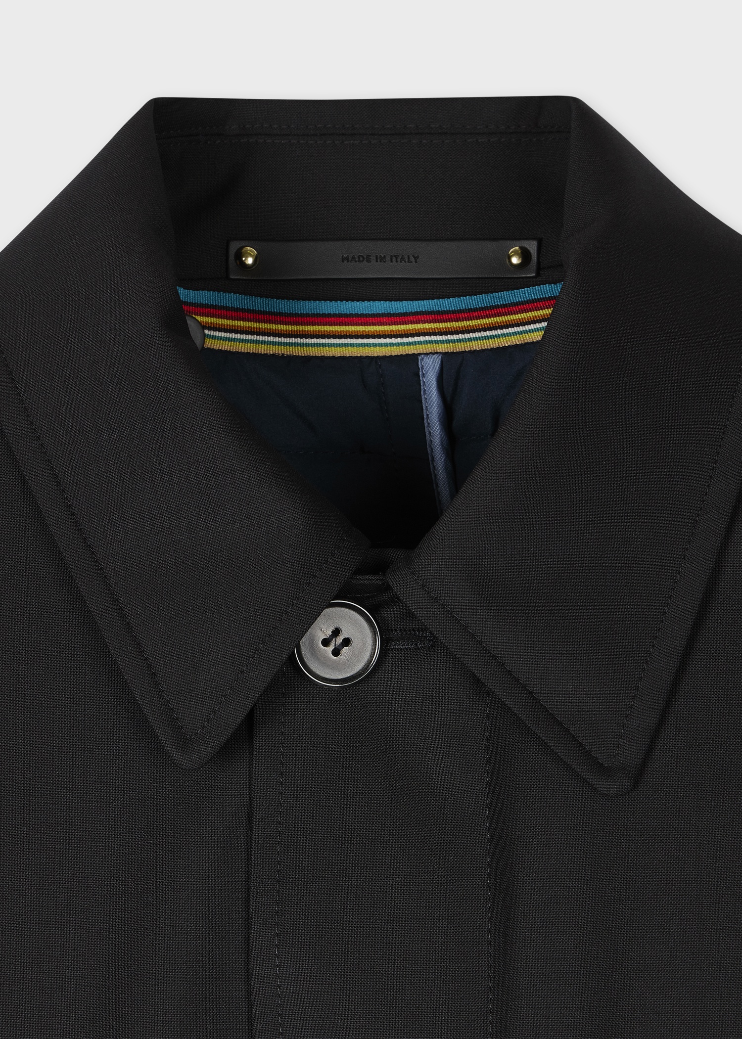 Black 'Storm System' Wool Mac With Detachable Gilet - 3