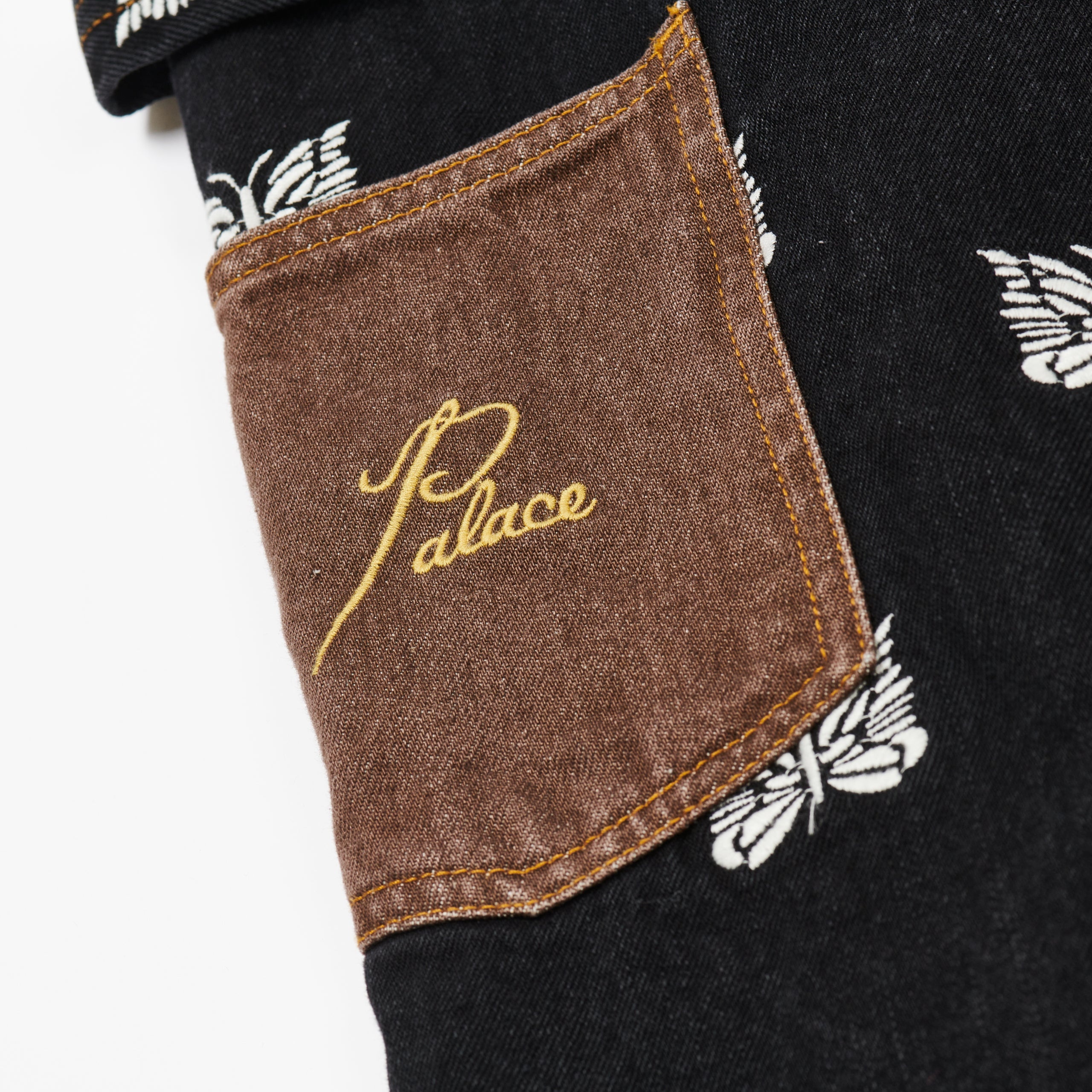 PALACE NEEDLES DOUBLE KNEE PANT BLACK - 3