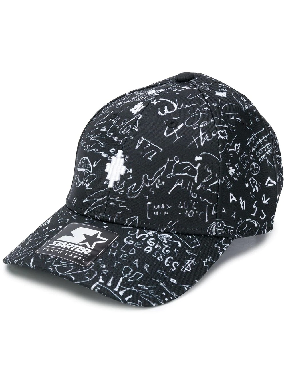 sketch print logo patch baseball cap - 1