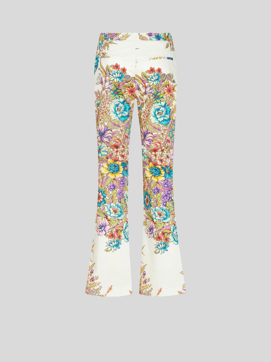 TROUSERS WITH MULTICOLOURED BOUQUET PRINT - 6