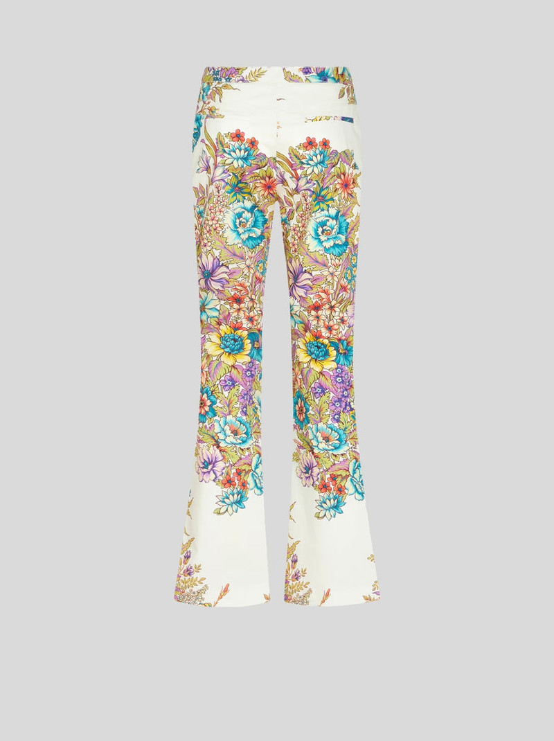TROUSERS WITH MULTICOLOURED BOUQUET PRINT 6