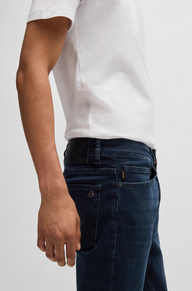 DELAWARE SLIM-FIT JEANS IN BLUE-BLACK SOFT-MOTION DENIM 5