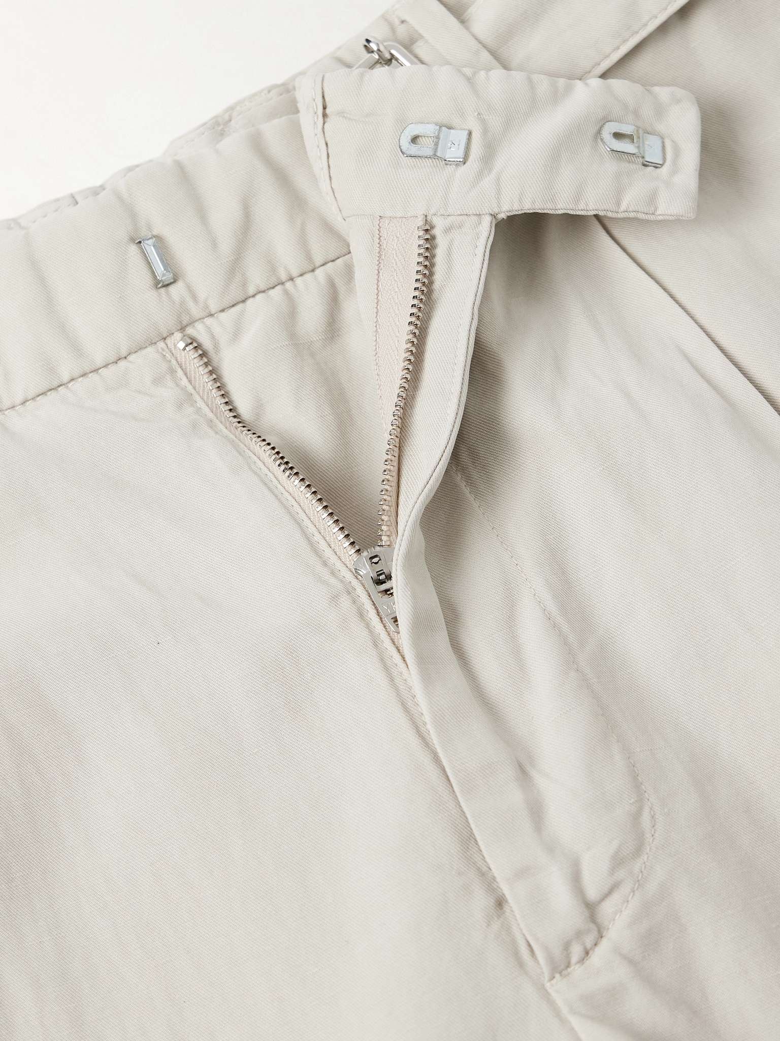Hugo Straight-Leg Belted Pleated Garment-Dyed Lyocell, Linen and Cotton-Blend Trousers - 6
