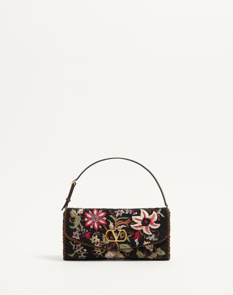 VALENTINO GARAVANI VAIN SOFT EMBROIDERED SMALL SHOULDER BAG 1