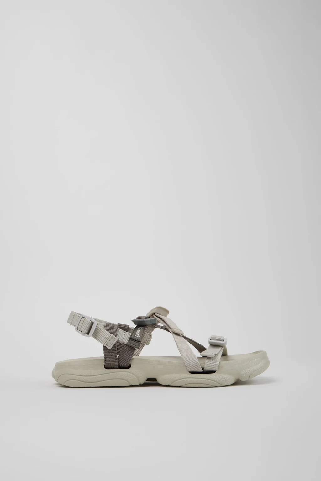 Karst Sandal Gray and Beige Textile Sandals for Women. - 1