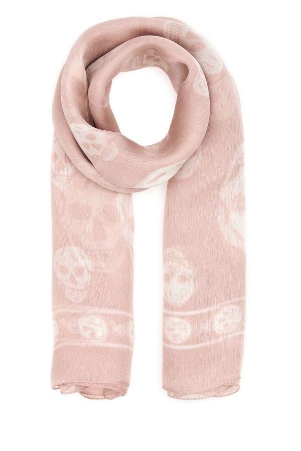 Alexander Mcqueen Woman Printed Silk Foulard - 1