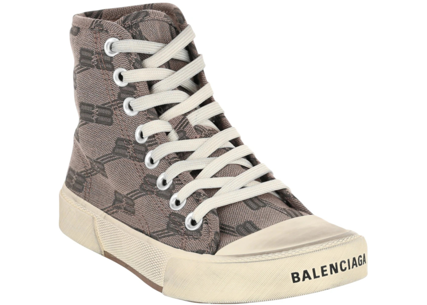 Balenciaga Paris BB Monogram High-Top Grey (Women's) - 2