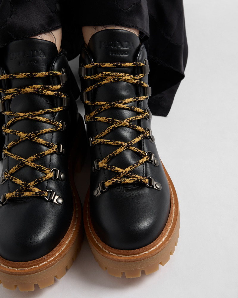 Prada Leather laced booties outlook
