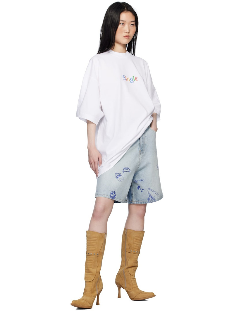 VETEMENTS White 'Single' Oversized T-shirt outlook