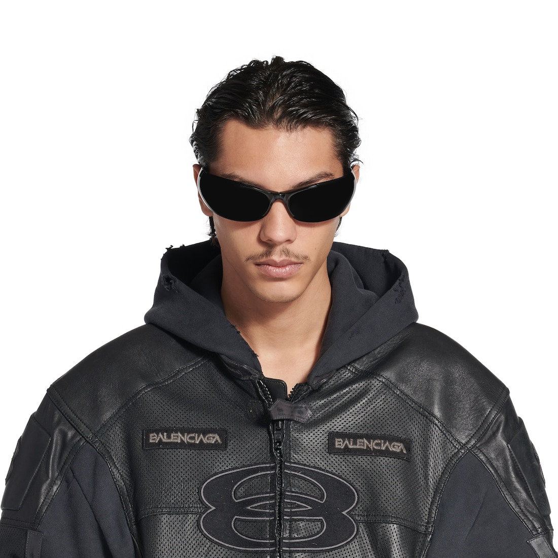 Afterhour Oval Sunglasses  in Black - 6
