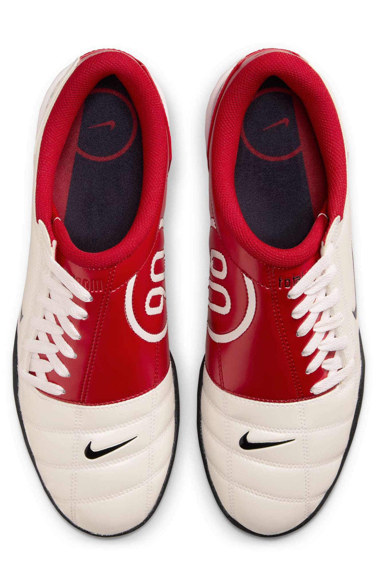 Nike Total 90 Soccer Sneaker in White/Black/Gym Red at Nordstrom - 3