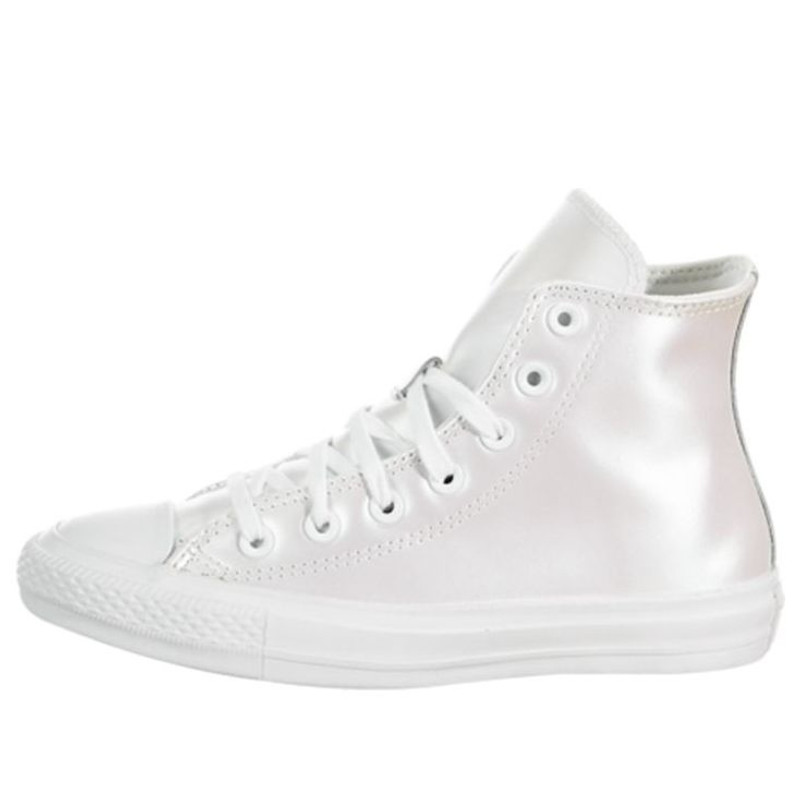 (WMNS) Converse Chuck Taylor All Star Iridescent Leather White 566094C - 1