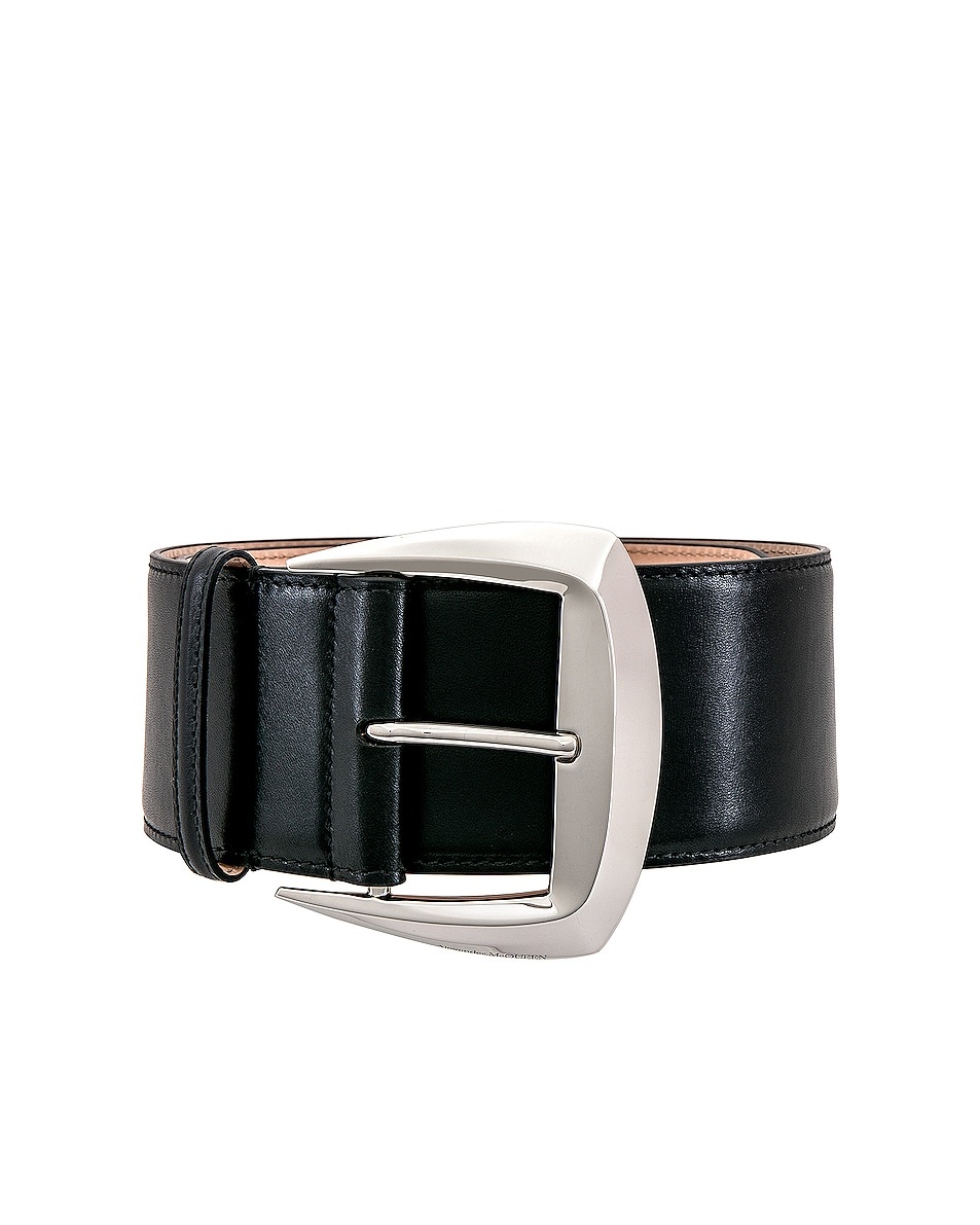 Alexander McQueen Geometric Buckle Belt | forward | REVERSIBLE