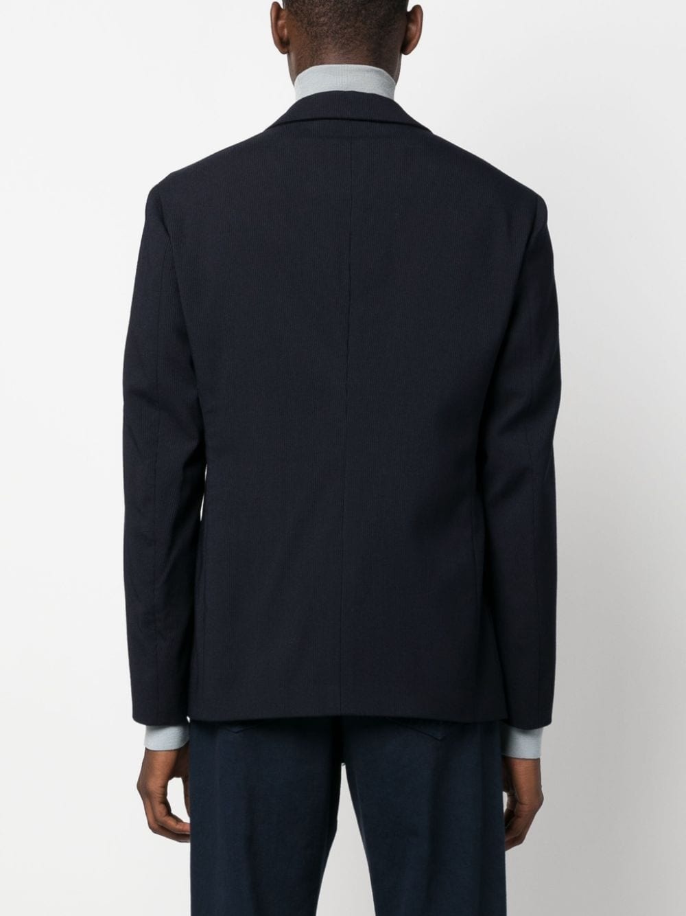 micro-cannetÃ© effect notched-lapel blazer - 4