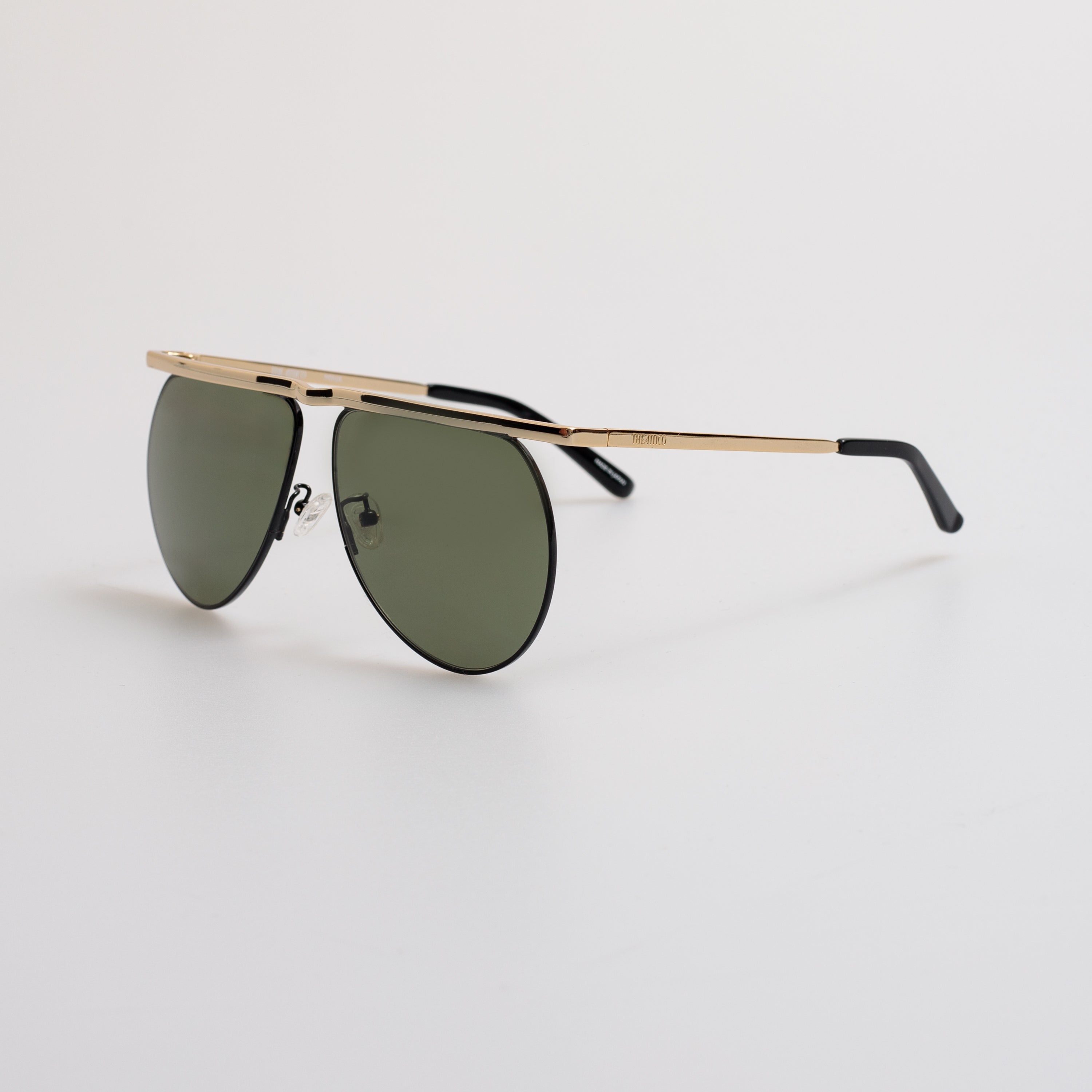 Mina Aviator Sunglasses in Yellow Gold - 2