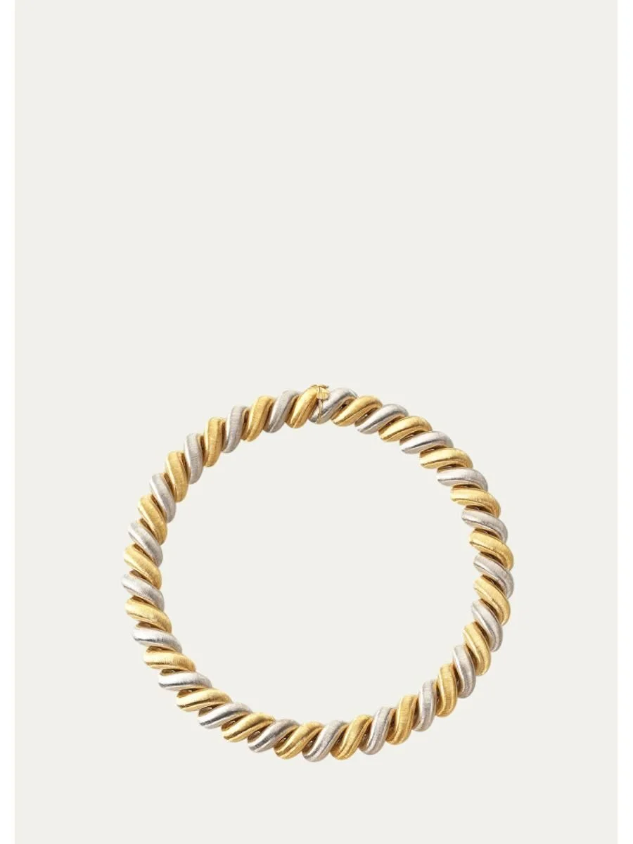 Torsade 18K Yellow and White Gold Necklace - 1