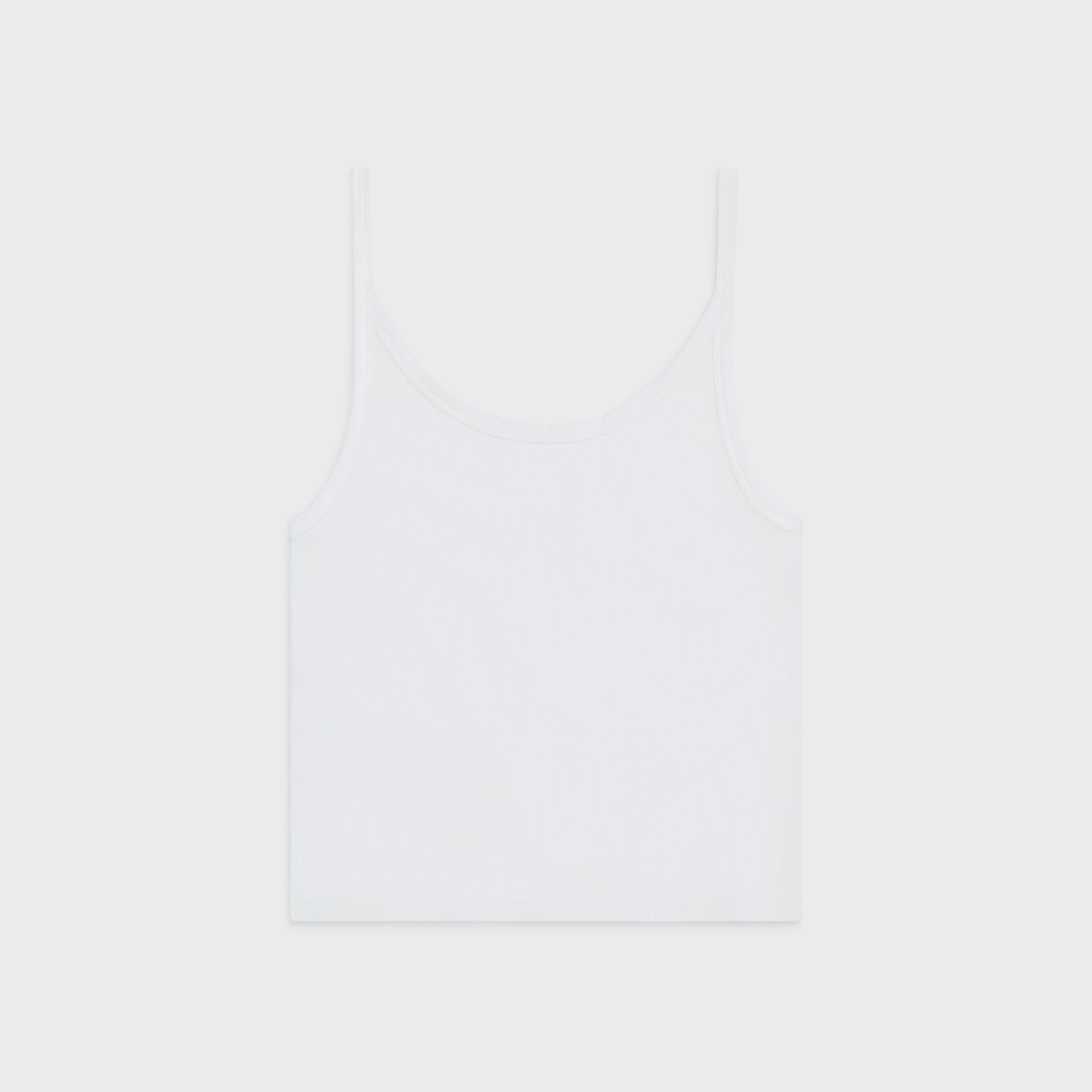 TRIOMPHE VEST TOP IN RIBBED COTTON - 2