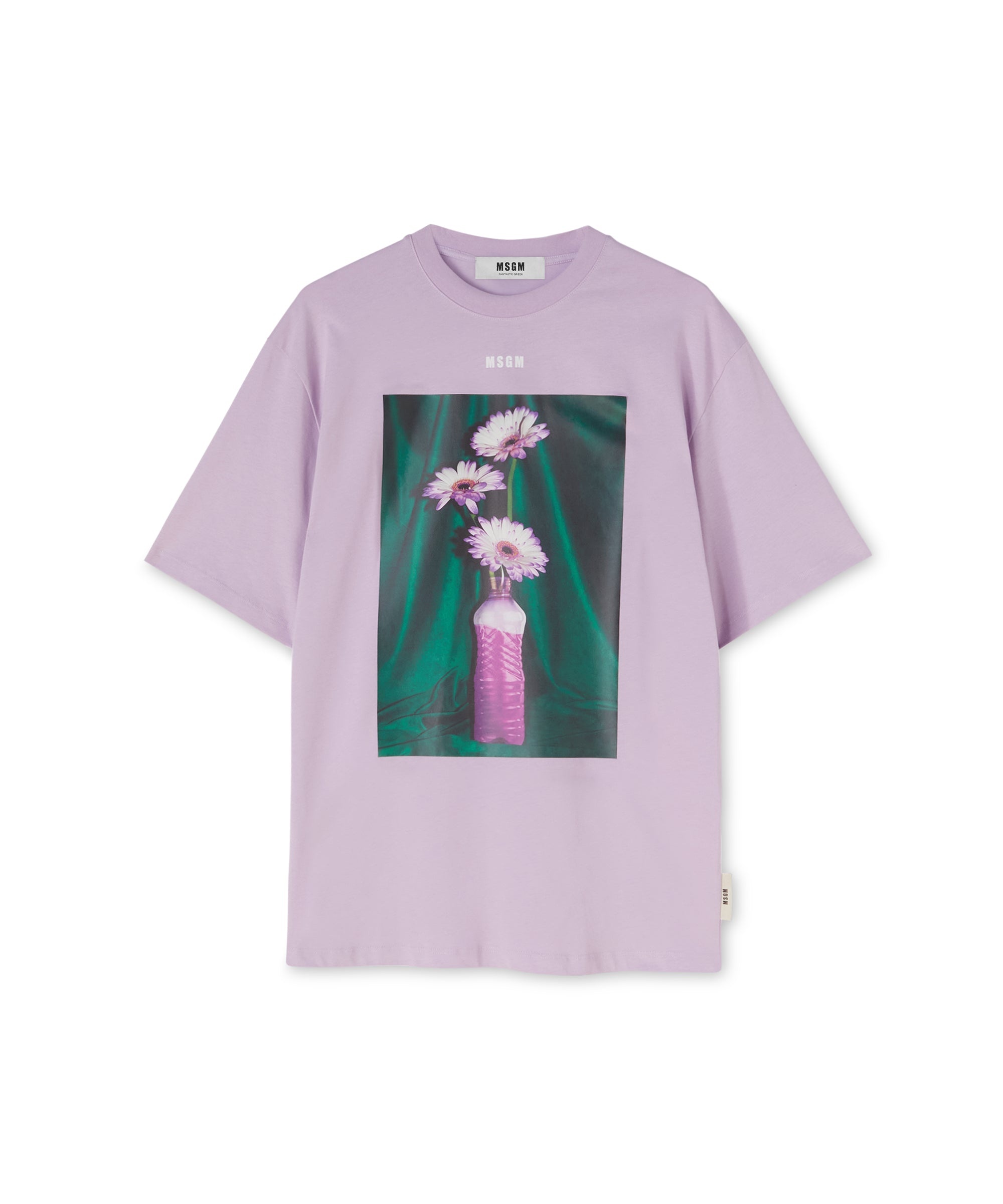 Organic cotton crewneck t-shirt from the MSGM Fantastic Green Capsule - 1