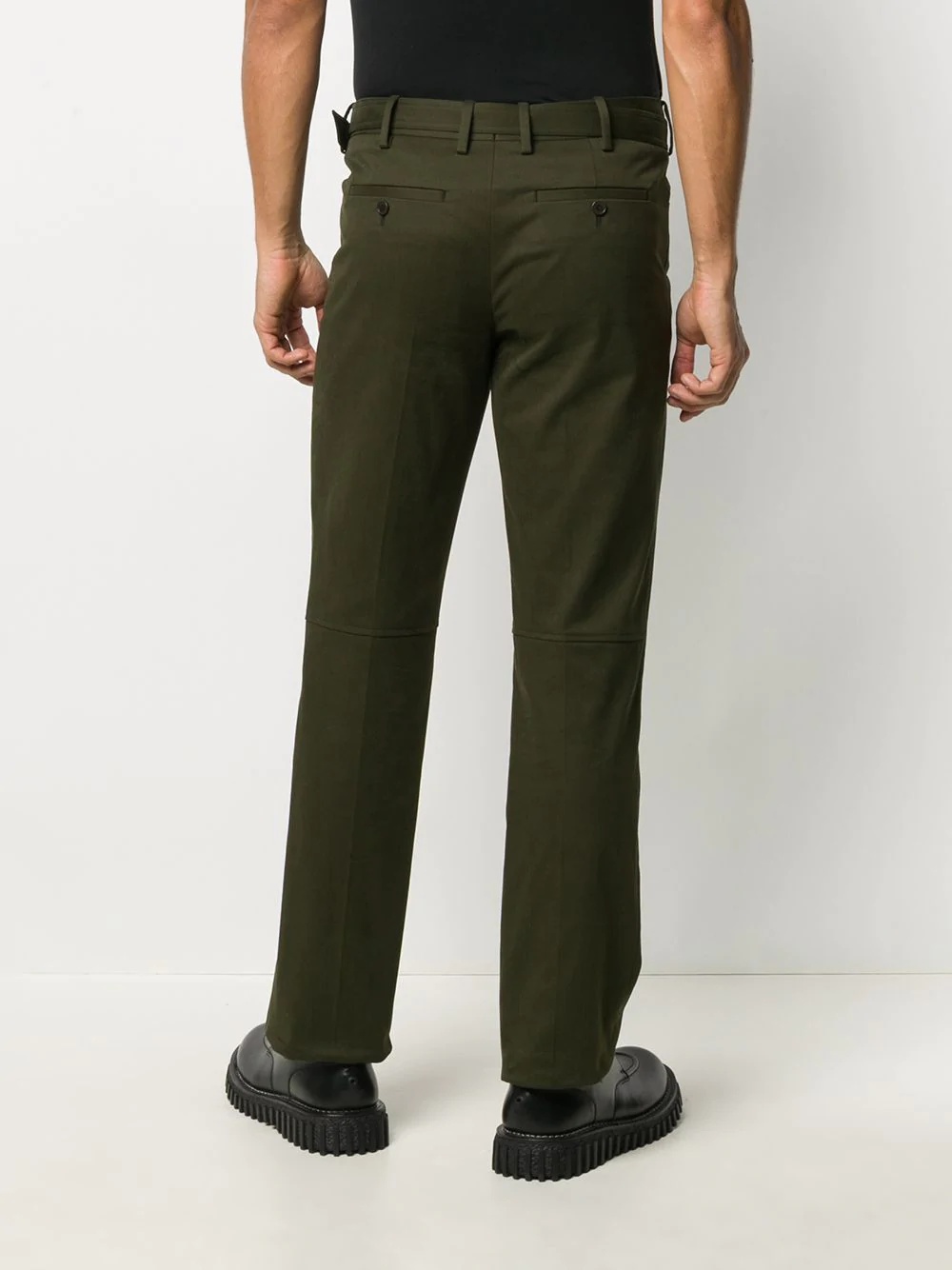 belted straight-leg trousers - 4