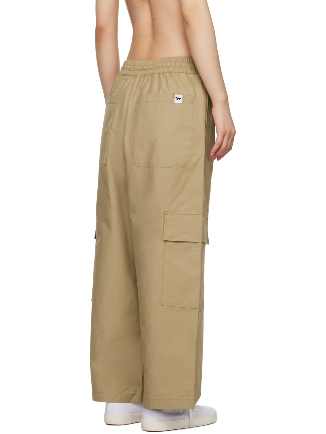 Beige Drawstring Trousers - 3