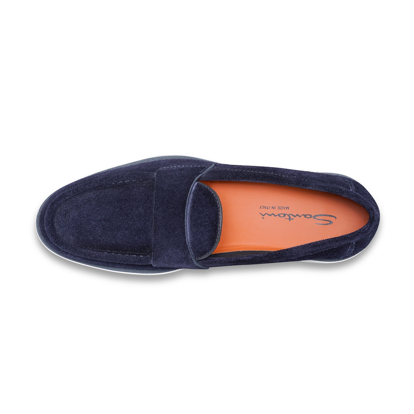 Men's blue suede penny loafer - 5