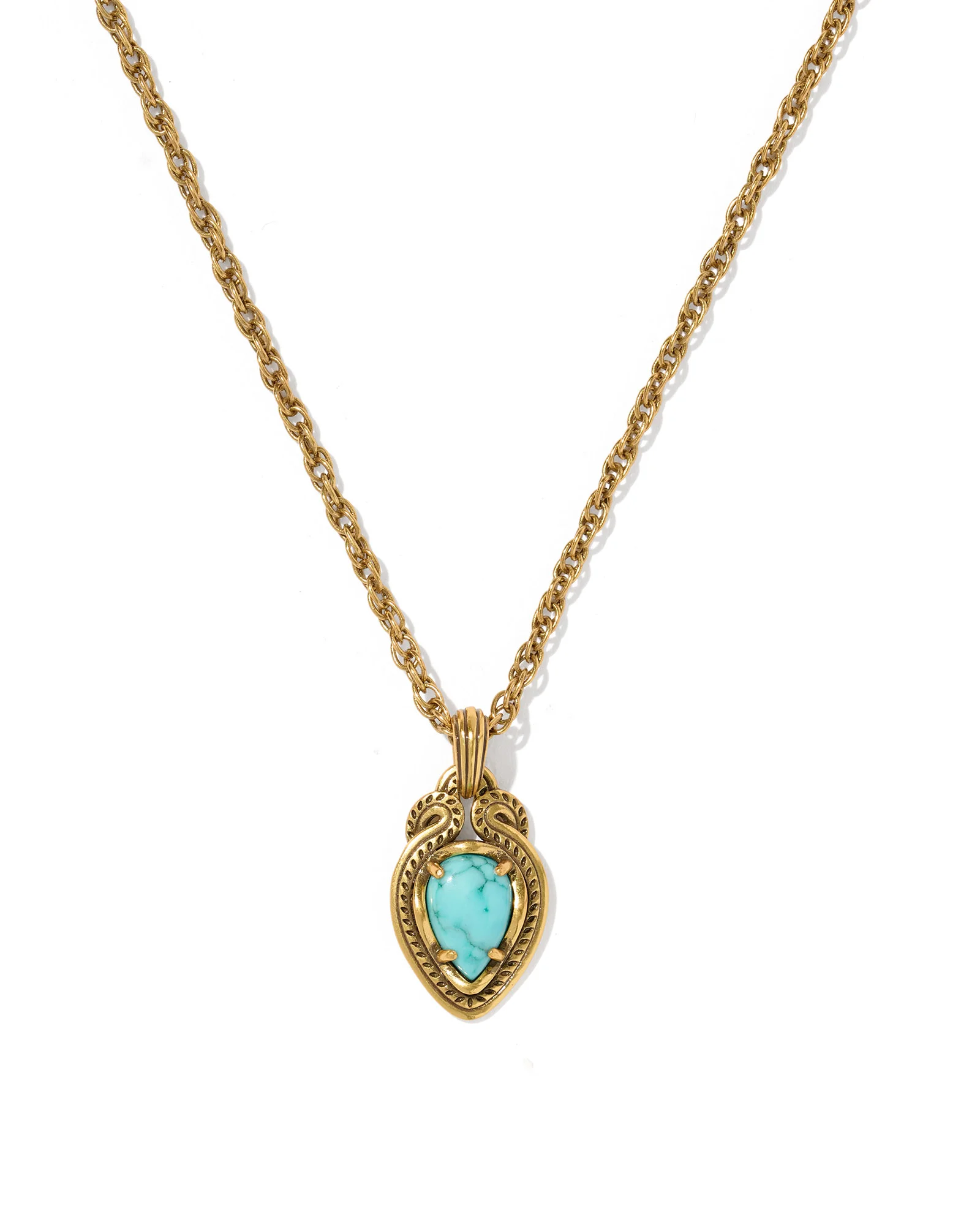Tedi Vintage Gold Short Pendant Necklace - 1