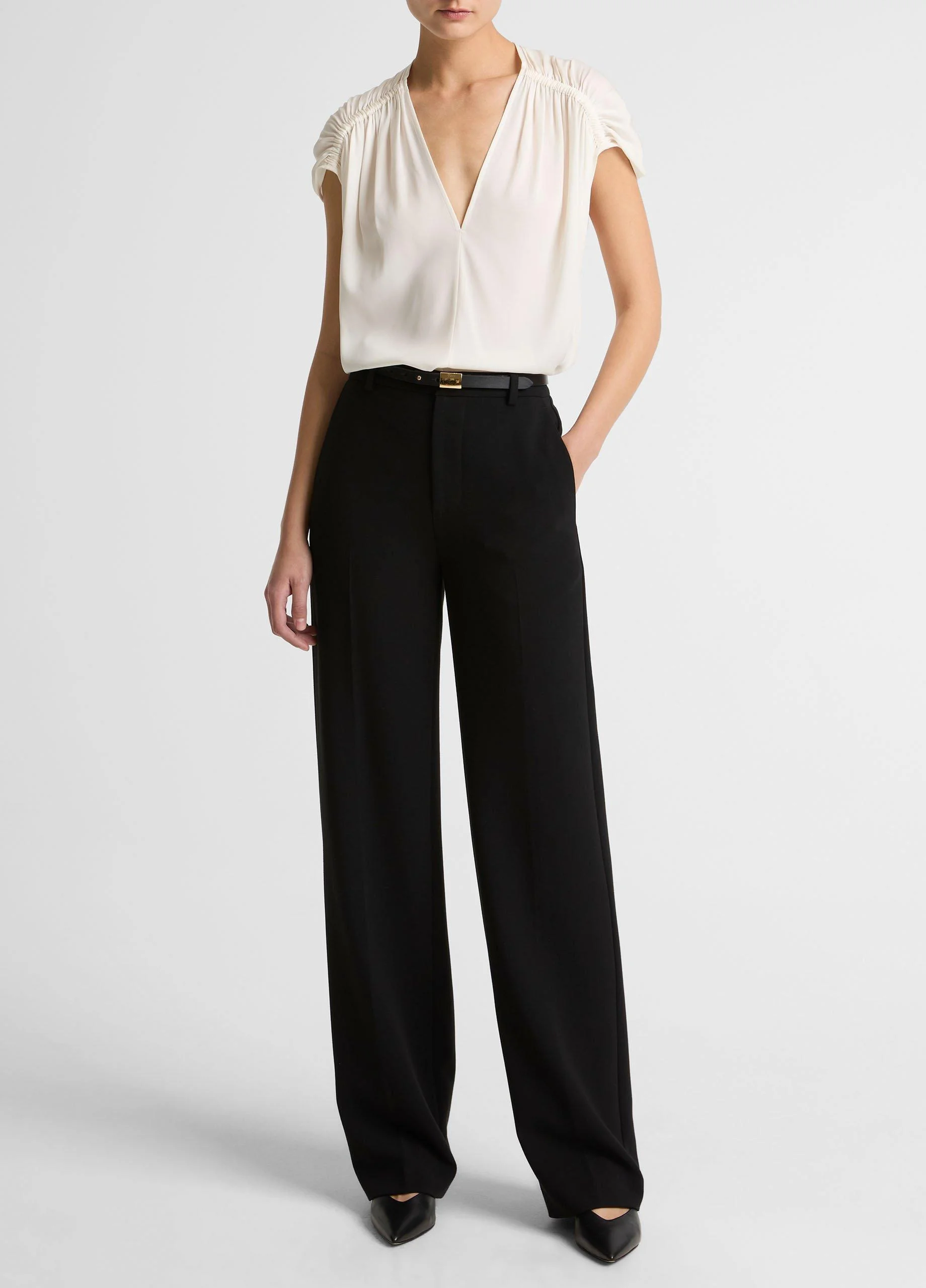 Elsa High-Rise Crepe Straight-Leg Trouser - 1