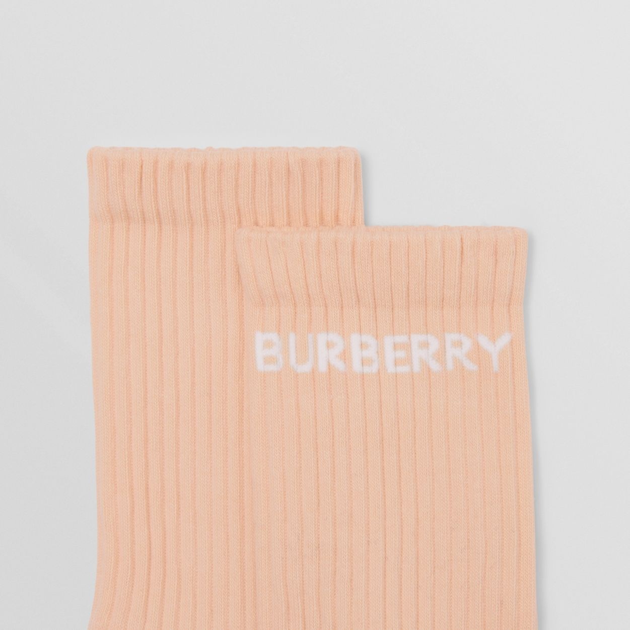 Logo Intarsia Technical Stretch Cotton Socks - 2