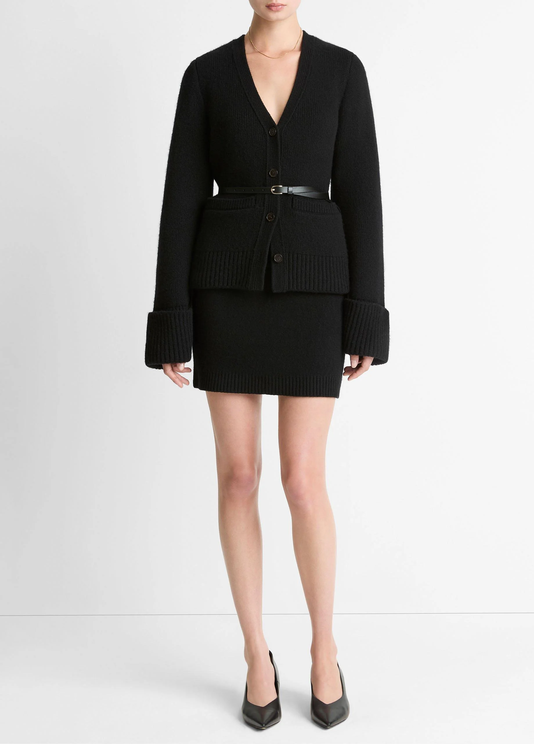 Double-Face Wool & Cashmere-Blend Mini Skirt - 1