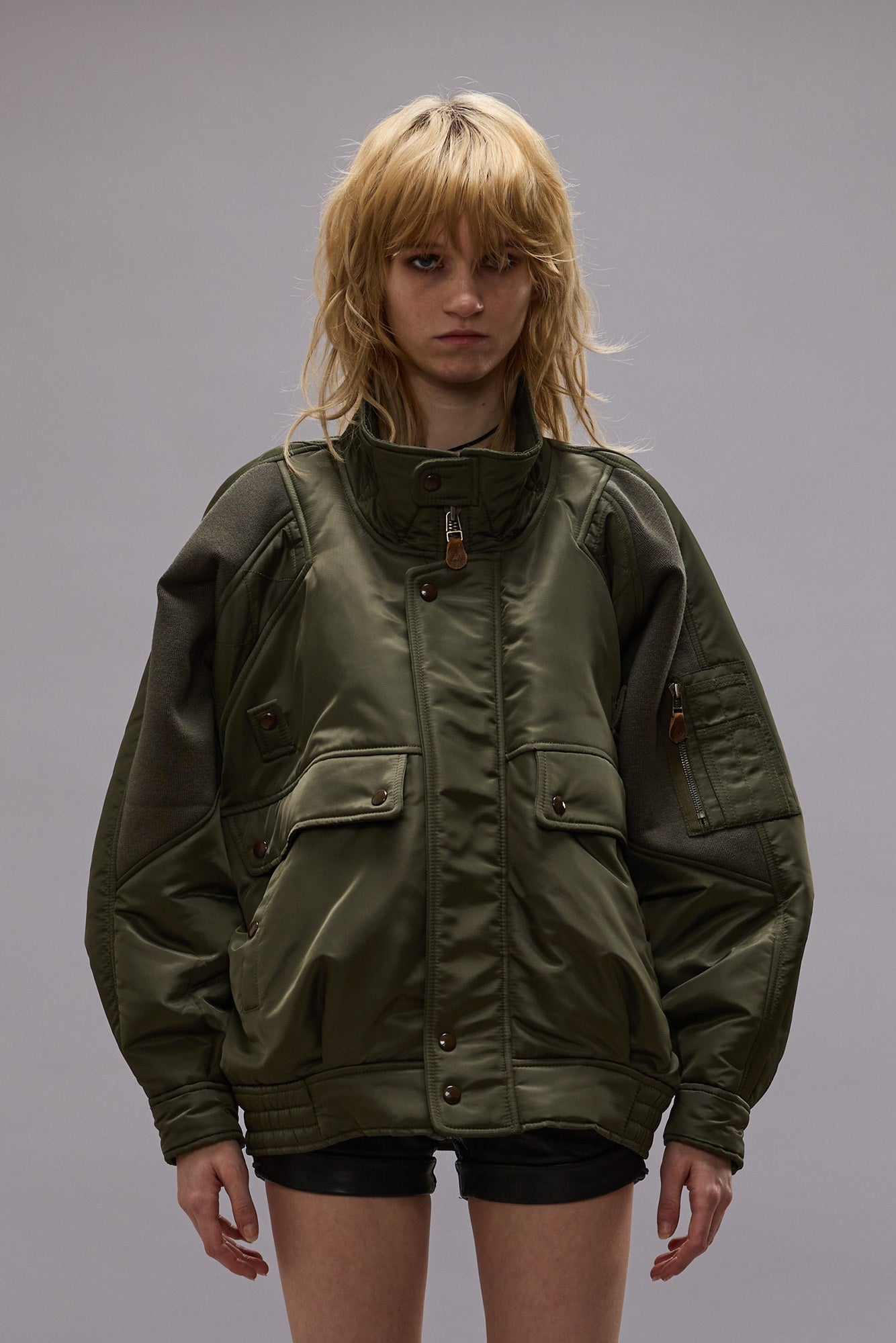 RIBBED FLIGHT BOMBER - OLIVE - R13 - 4