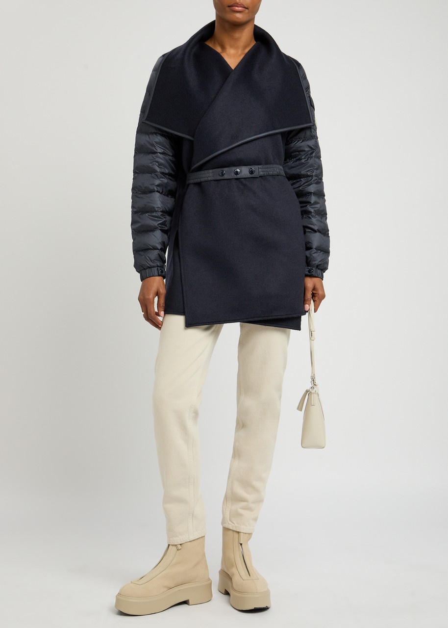Moncler Quilted Wool Cape Coat - 4
